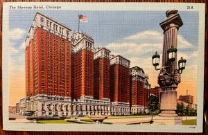 Vintage Postcard 1950 The Stevens Hotel, Chicago, Illinois (IL)