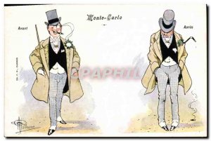 Old Postcard Fantasy Illustrator Albert Guillaume Monte Carlo Monaco