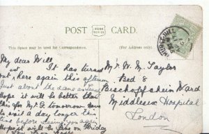 Genealogy Postcard - Taylor - Bed 8 - Middlesex Hospital - London - Ref 4799A