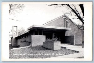 Armour South Dakota SD Postcard RPPC Photo Congregational Church 1964 Vintage