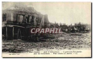 Postcard Old Army War 1914 1916 Albert Somme after the bombing that remains o...