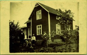 RPPC John Monda, Clifford at Hove Vayo House wood horse toy Real Photo Postcard