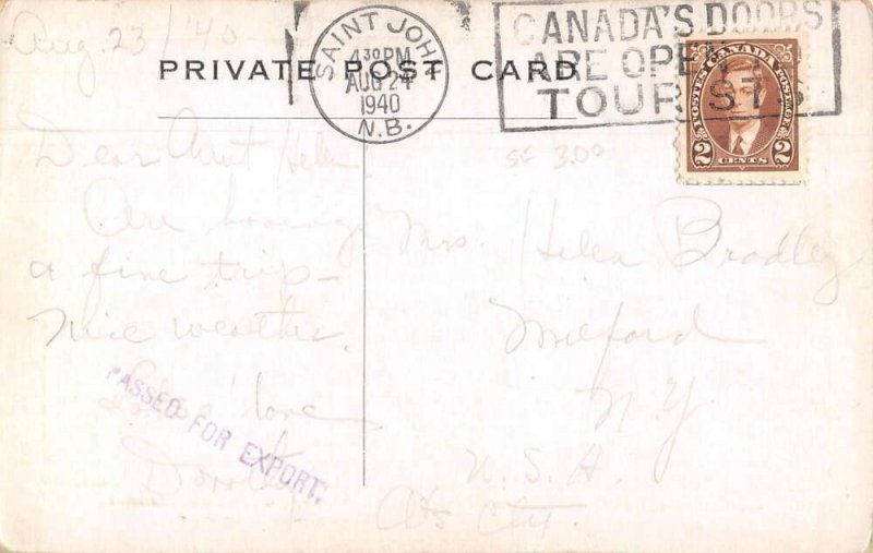 St John New Brunswick Canada White House Lodge Vintage Postcard AA15240