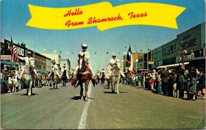 Hello From Shamrock TX Postcard PC88 #2