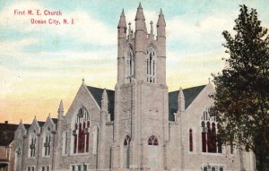 Vintage Postcard First M.E. Church Ocean City New Jersey NJ Chilton Com. Pub