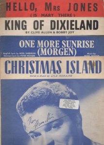 Christmas Island One More Sunrise 4x Dickie Valentine Sheet Music s