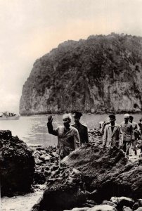 Vietnam Ho Chi Minh Visiting the Island Real Photo Vintage Postcard AA31320 