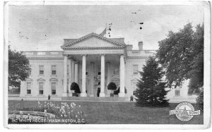 13657 The White House, Royal Blue Tour, Baltimore & Ohio Railroad Postcard 1914