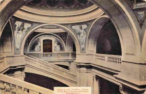 Atrium Stairway Corridor Interior Court House Newark New Jersey 1913 postcard