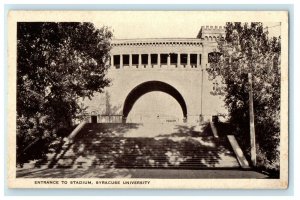 Entrance To Stadium University Syracuse New York NY Divided Back Postcard 