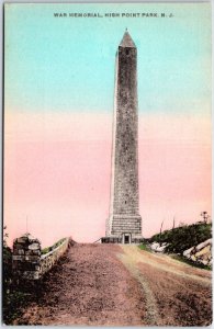 VINTAGE POSTCARD VIEW OF THE WAR MEMORIAL AT HIGH POINT PARK NEW JERSEY 1910s