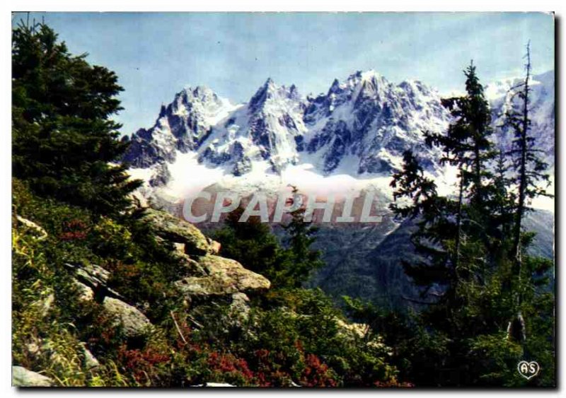 Modern Postcard Chamonix Aiguille de Chamonix to Planpraz