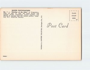 Postcard Meeting of the Rails at Promontory, Utah