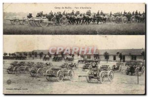 Militaria Camp of Mailly Old Postcard park & ​​# 39artillerie