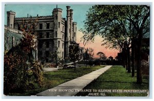 1912 View Showing Entrance To Illinois State Penitentiary Joliet IL Postcard