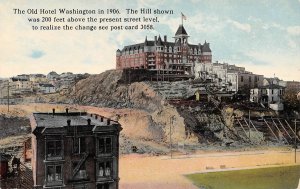 Old Washington Hotel in 1906 on Hill Seattle Washington 1910c postcard