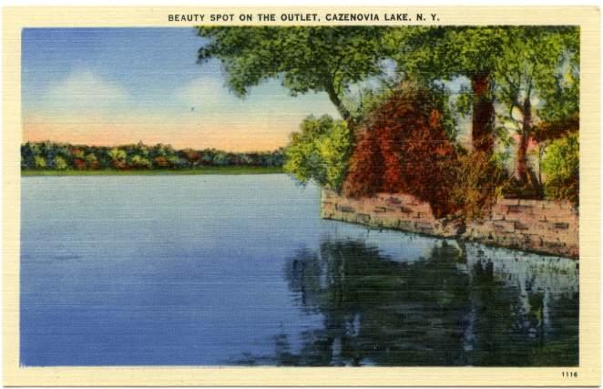 Beauty Spot on Outlet at Cazenovia Lake NY, New York Linen