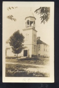 RPPC COGGON IOWA PRESBYTERIAN CHURCH 1912 VINTAGE REAL PHOTO POSTCARD