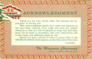 Acknowledgement The Wisconsin Cheseman Madison WI 