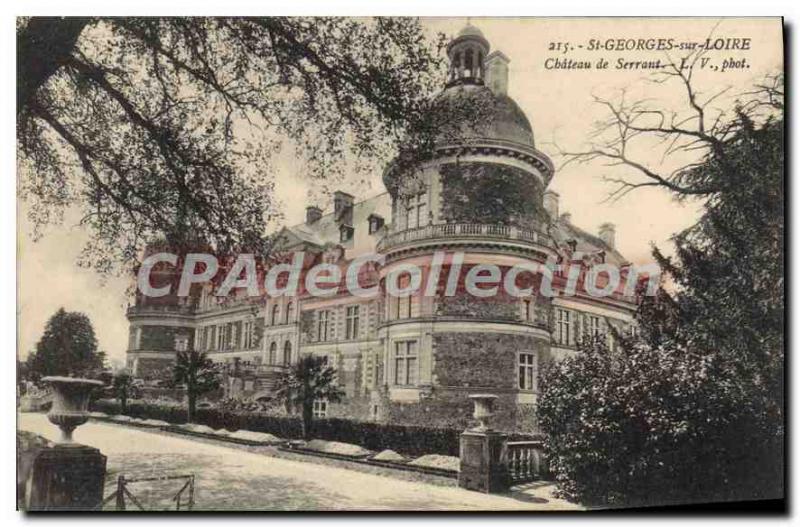 Postcard Old St Georges Sur Loire Chateau De Serrant