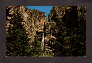 WY Five Springs Falls Waterfall Highway 14 nr Sheridan Lovell Wyoming Postcard