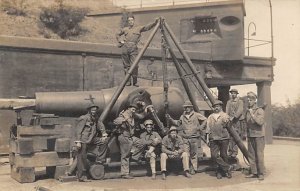 Soldiers Posing World War 1 Writing on Back 