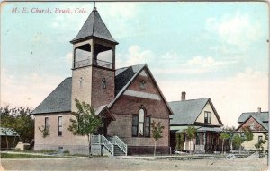 Brush, CO Colorado   ME CHURCH  Morgan County  1910 Religion Postcard