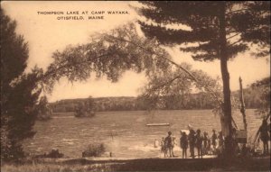 Otisfield Maine ME Thompson Lake Camp Wayaka c1930s-40s Postcard
