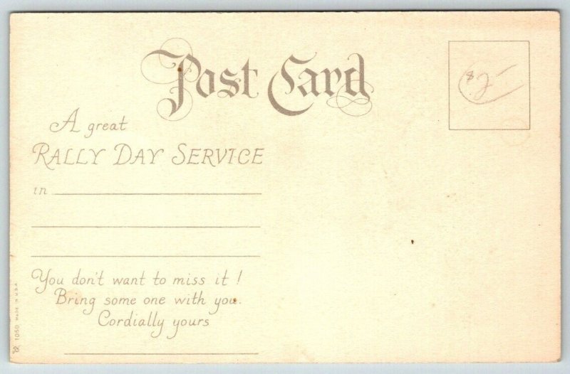 Rally Day  Sunday School  Postcard