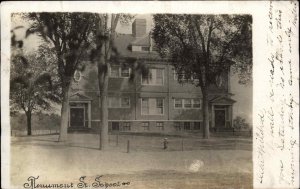 Haverhill Massachusetts MA Monument St School Real Photo 1906 Cancel Postcard