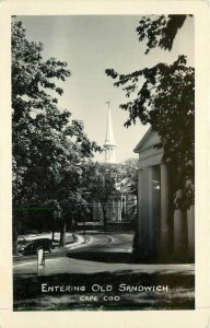 Cape Cod Massachusetts Entrance Odl Sandwich 1950s RPPC Photo Postcard 20-12394