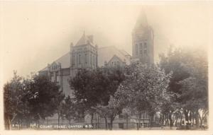 Canton South Dakota~Lincoln County Court House~Clock Tower~c1915 Kruxo RPPC