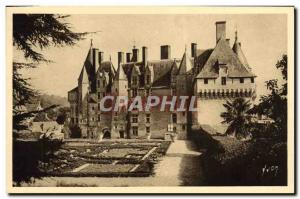 Old Postcard Chateau De Langeais Facade Interieure