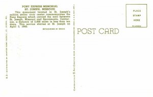 Postcard MONUMENT SCENE St. Joseph Missouri MO AR8853