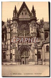 Old Postcard Senlis Oise La Cathedrale South Portal