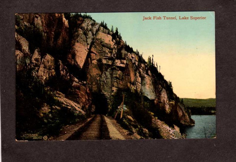 MI Jack Fish Railroad Train Tunnel Lake Superior Michigan Canadian Pacific PC