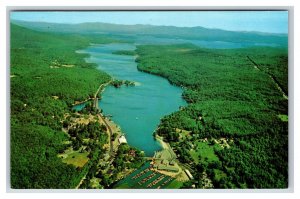 Aerial View Alton Bay Lake Winnipesaukee New Hampshire UNP Chrome Postcard Y10