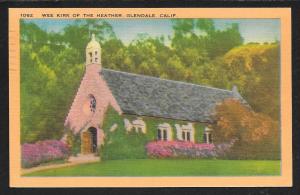 Wee Kirk of the Heather Church Glendale California Used c1950