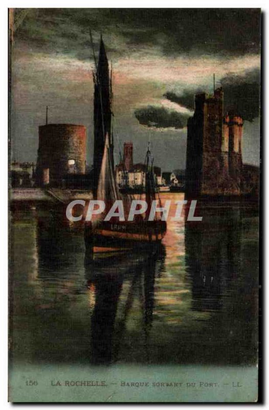 Old Postcard La Rochelle Boat Harbor Boat Coming From