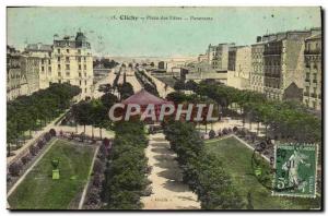 Old Postcard Clichy Place Des Fetes Panorama