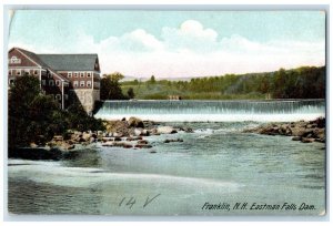 1907 Eastman Falls Dam Franklin New Hampshire NH Posted Vintage Antique Postcard