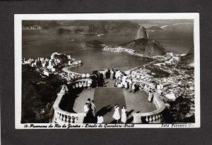 Panorama of Rio de Janeiro Guanabara Brasil RPPC Real Photo Postcard Brazil