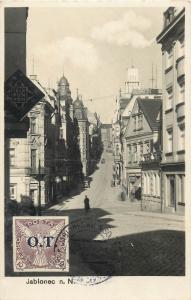 Eastern Europe Jablonec nad Nisou Czech R. TCV stamp eagle real photo postcard