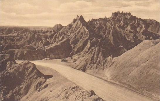 Cathedral Spires The Badlands Nat Monument South Dakota Albertype