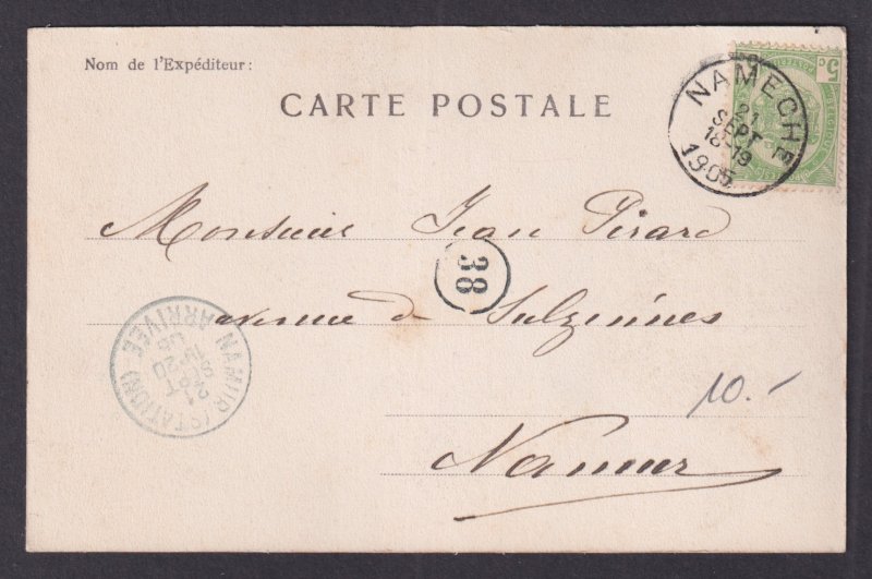 Vintage Postcard Belgium Namêche General view 1905