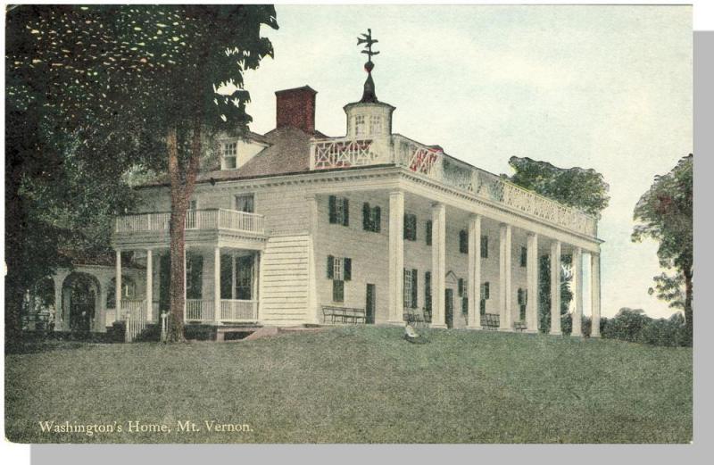 Early Mount Vernon, Virginia/VA Postcard, Washington's Home