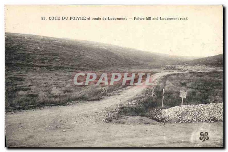 CPA Cote du Poivre et route de Louvemont Poivre hill and Louvremont road 