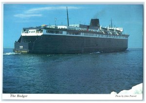 The Badger Ludington Ferry Boats Michigan Wisconsin Transportation Co. Postcard