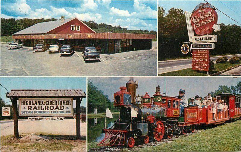 Scituate Rhode Island Highland Orchard Miniature Railroad Postcard 21-6029