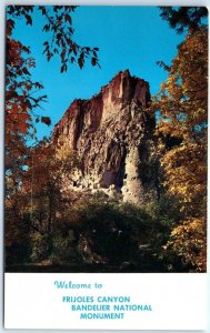 Postcard - Welcome to Frijoles Canyon Bandelier National Monument - New Mexico